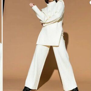 Dressed in lala New Era Luxe Knit Set in Cream